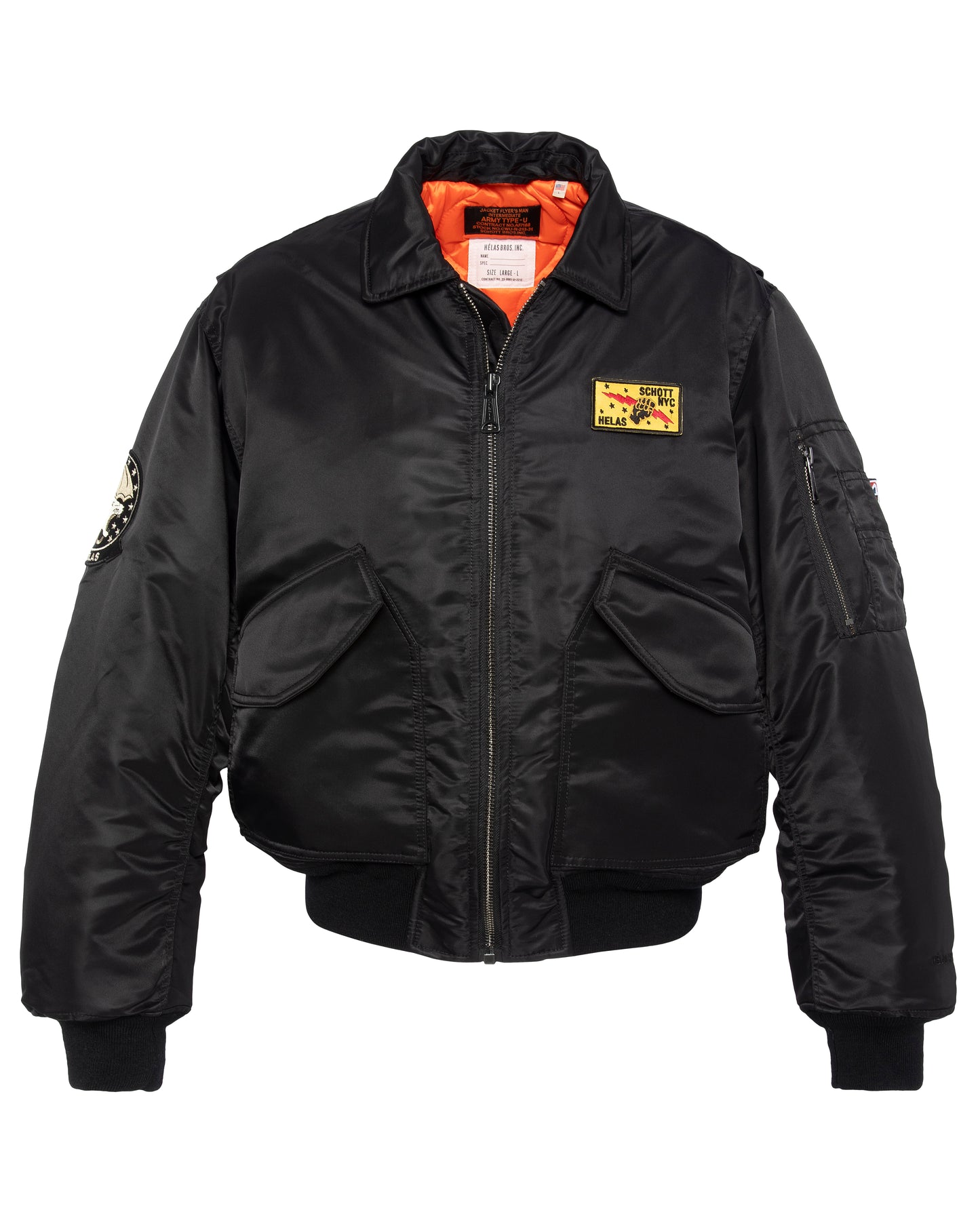 Helas X Schott Bomber Jacket Black