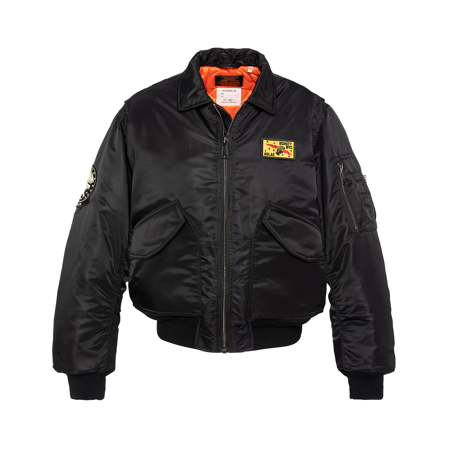 Helas X Schott Bomber Jacket Black