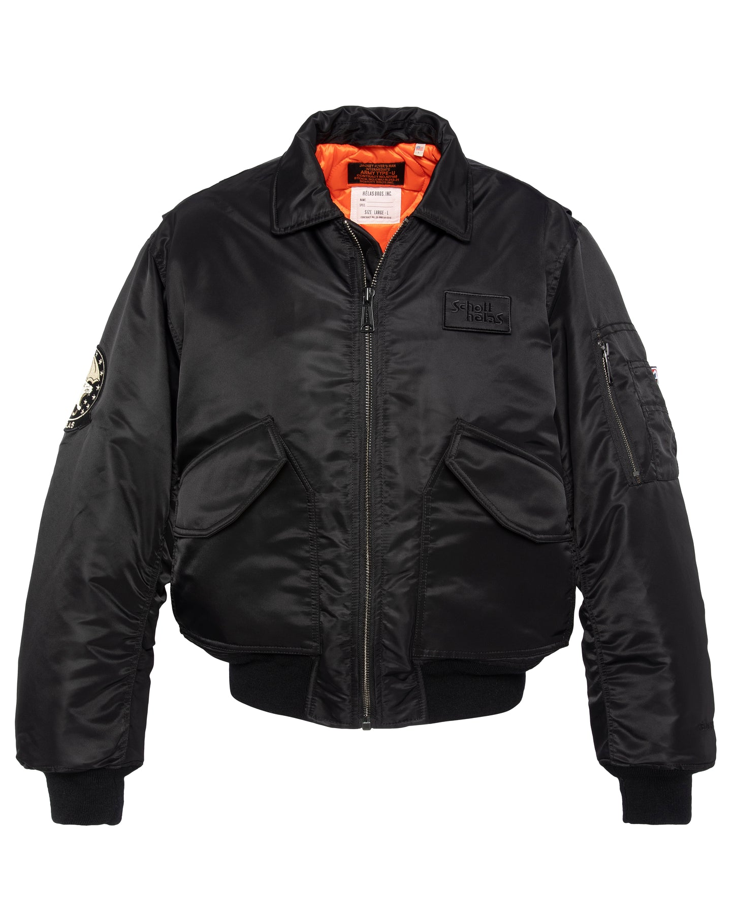 Helas X Schott Bomber Jacket Black