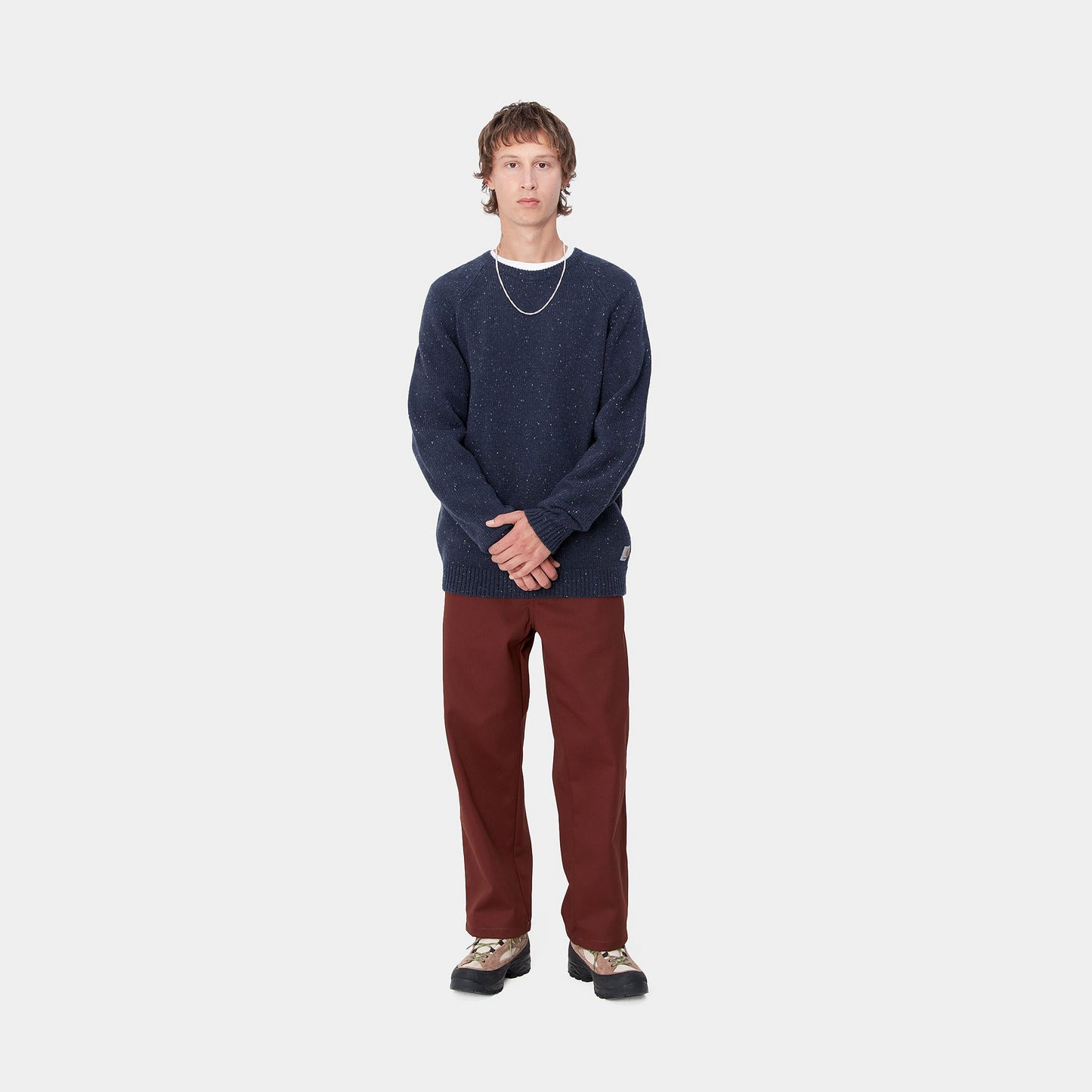 Carhartt WIP Anglistic Sweater Speckled Air Force Blue