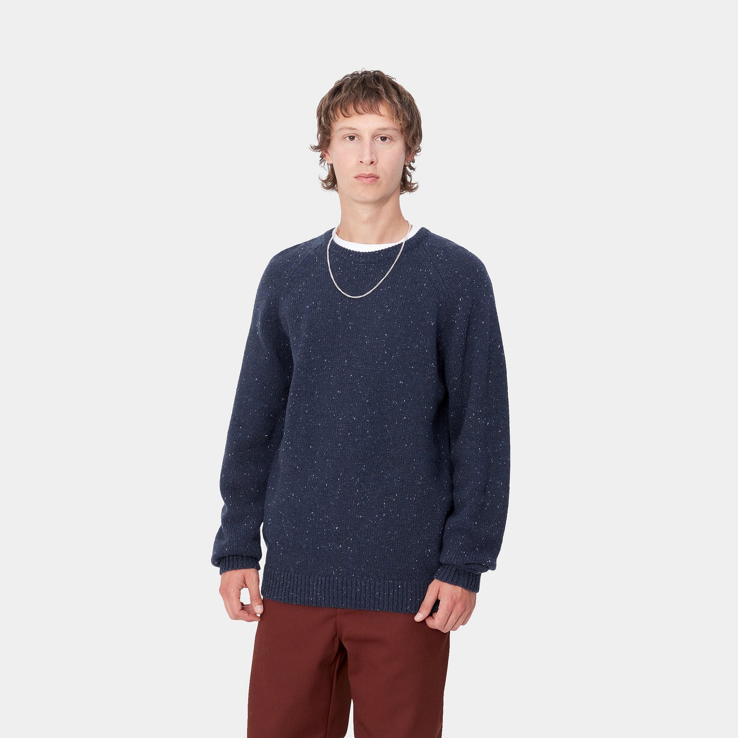 Carhartt WIP Anglistic Sweater Speckled Air Force Blue