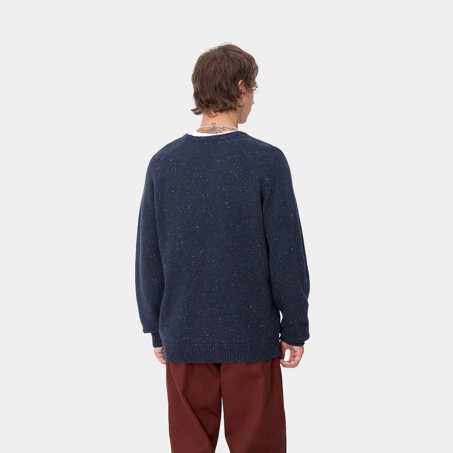 Carhartt WIP Anglistic Sweater Speckled Air Force Blue