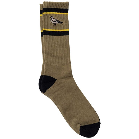 Anti Hero Basic Pigeon Emb Sock Lt Khaki/Black/Gold