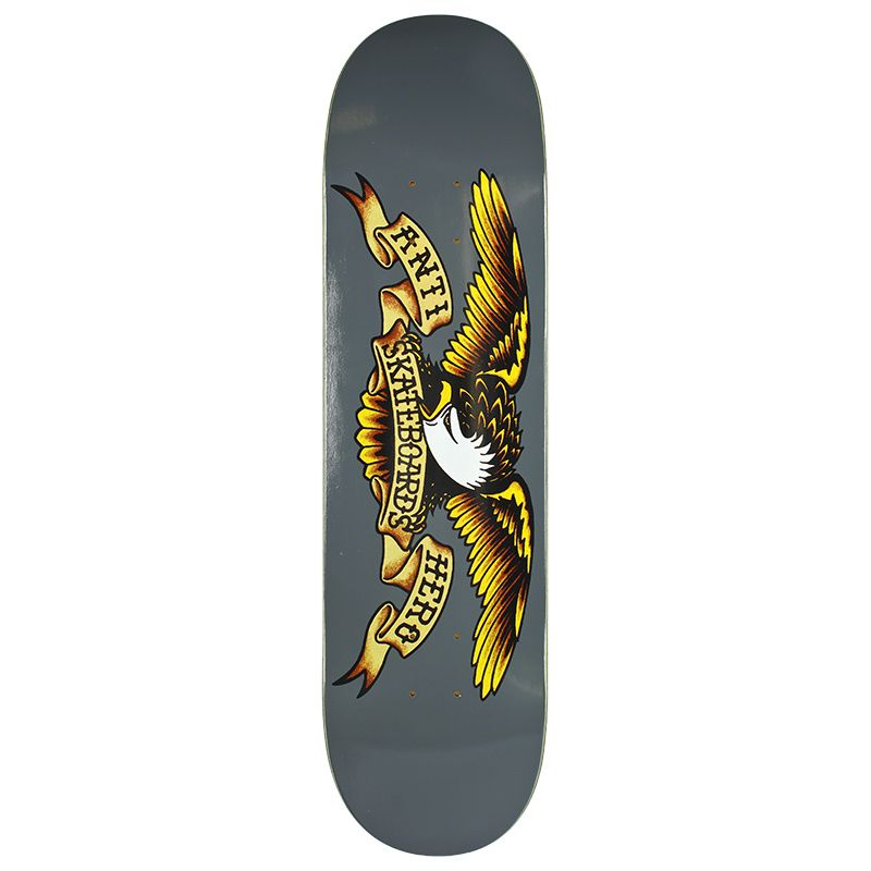 Anti Hero Team Classic Eagle Skateboard Deck Grey 8.25