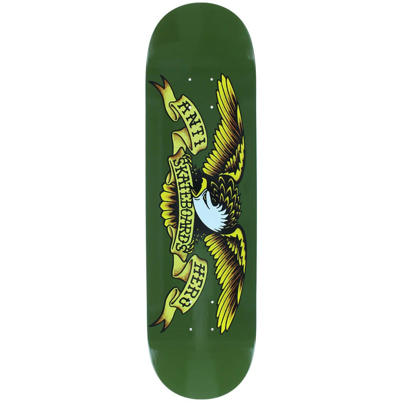 Anti Hero Classic Eagle Skateboard Deck Olive 8.38