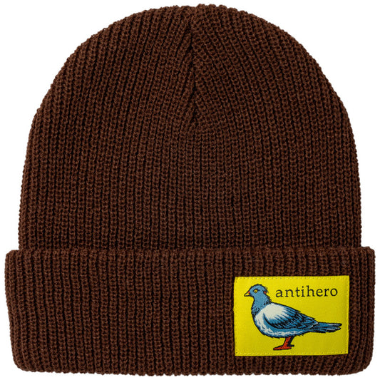 Anti Hero Cuff Beanie Lil Pigeon Label Brown