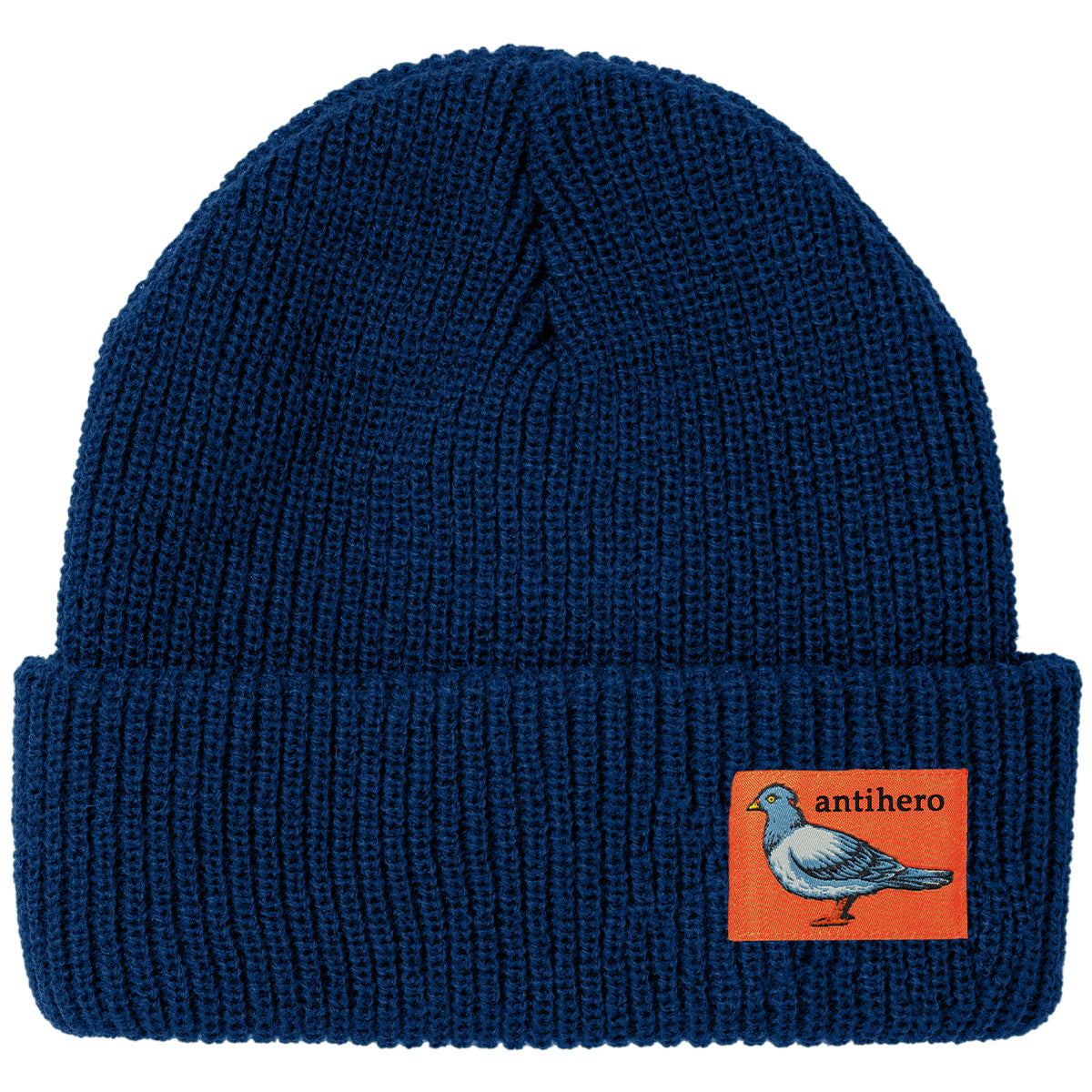 Anti Hero Lil Pigeon Label Cuff Beanie Navy/Orange