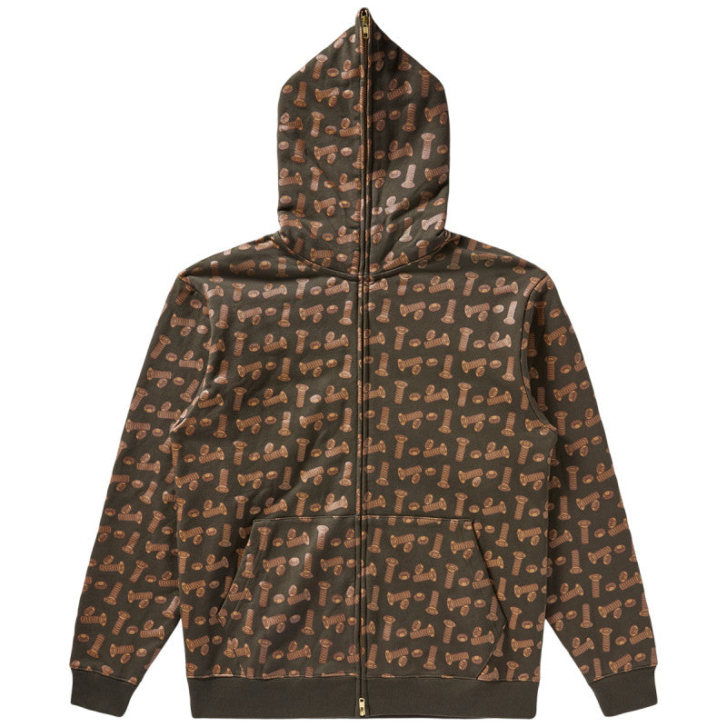 Bronze56K x Icecream Hardware Full Zip Hooded Sweater AOP Pattern