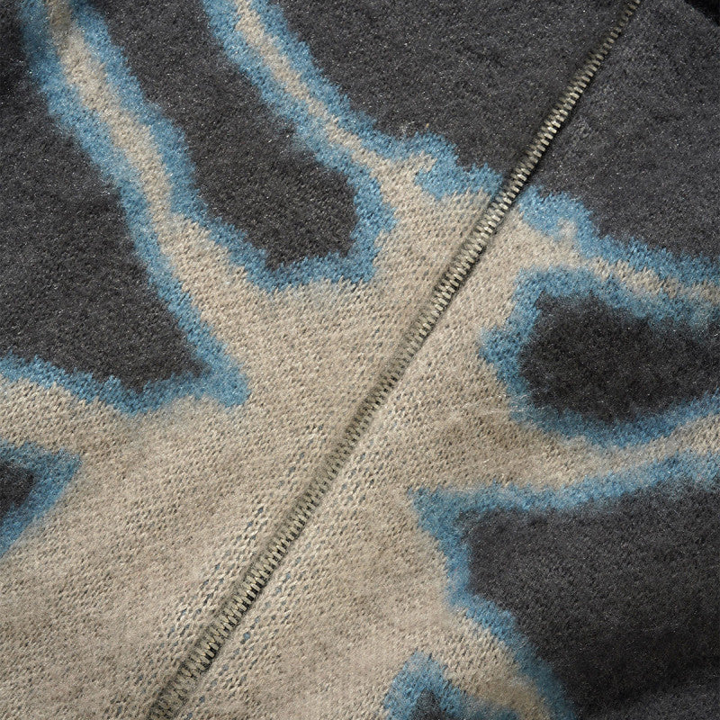 Butter Goods Beetle Zip-Thru Knit Sweater Black