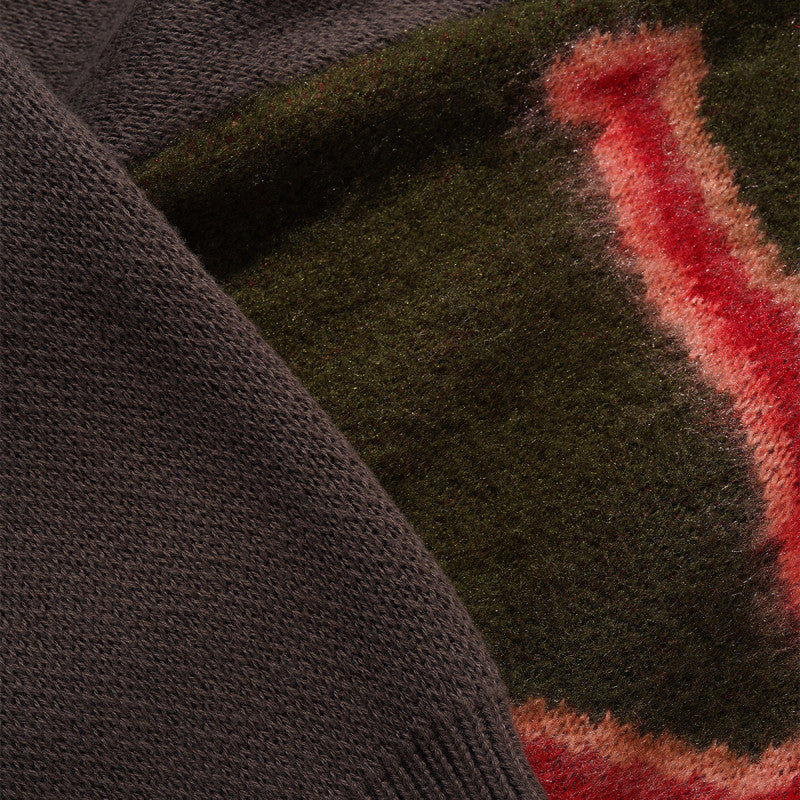 Butter Goods Beetle Zip-Thru Knit Sweater Olive