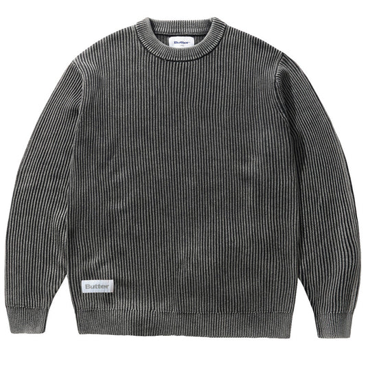 Butter Goods Bleach Knit Sweater Black