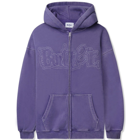 Butter Goods Breakdown Zip-Thru Hoodie Washed Purple