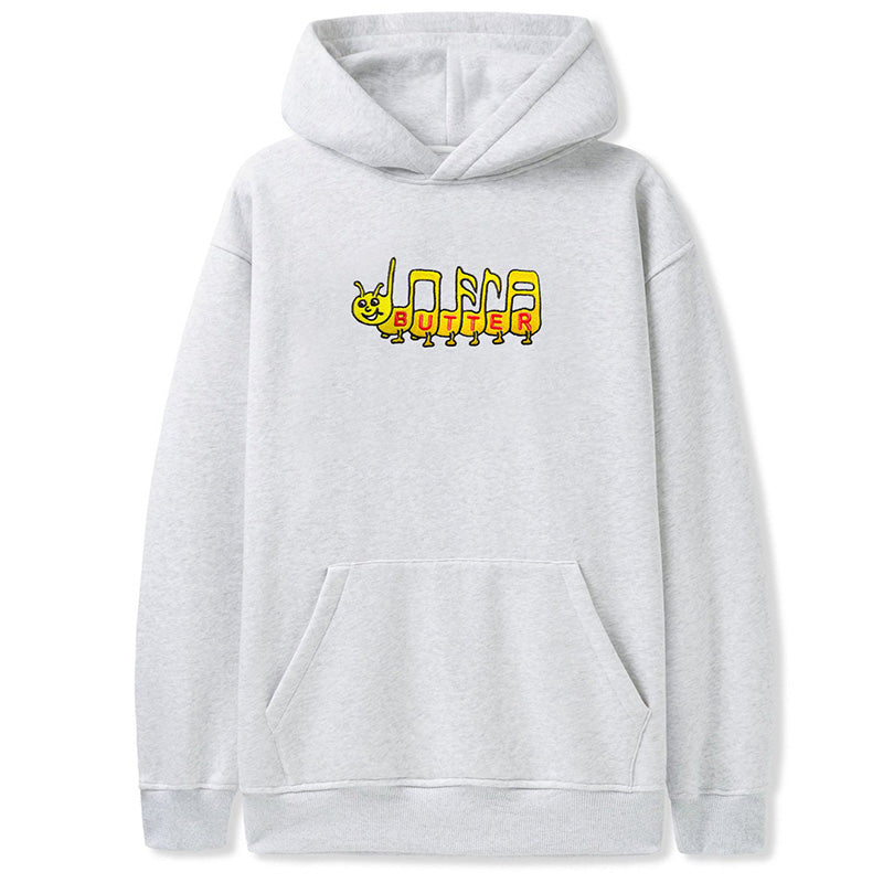 Butter Goods Caterpillar Embroidered Hoodie Ash