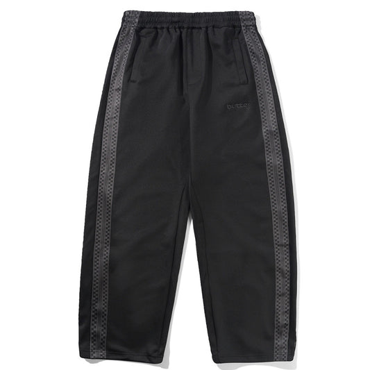 Butter Goods Check Tape Trackpants Black