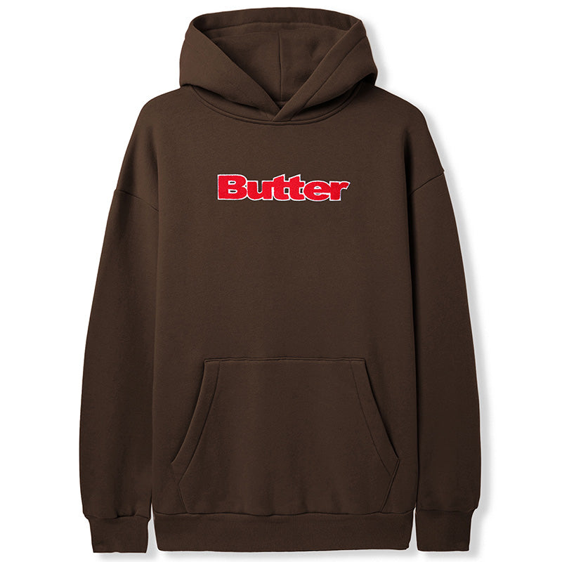 Butter Goods Chenille Logo Hoodie Chocolate