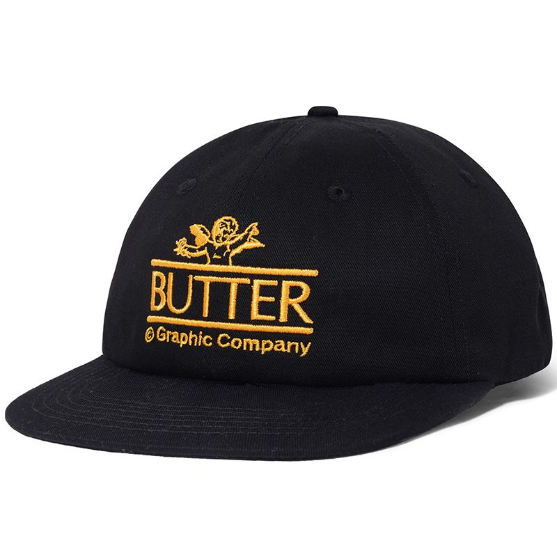 Butter Goods Cherub 6 Panel Cap Black