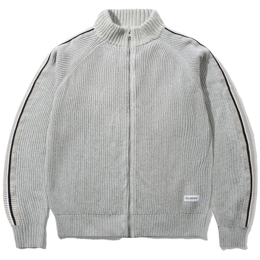 Butter Goods Club Zip-Thru Knit Ash