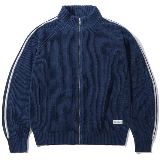 Butter Goods Club Zip-Thru Knit Navy