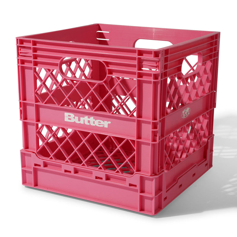 Butter Goods Collapsable Record Crate Pink