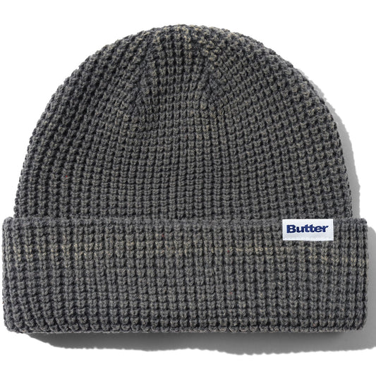 Butter Goods Distress Waffle Beanie Grey