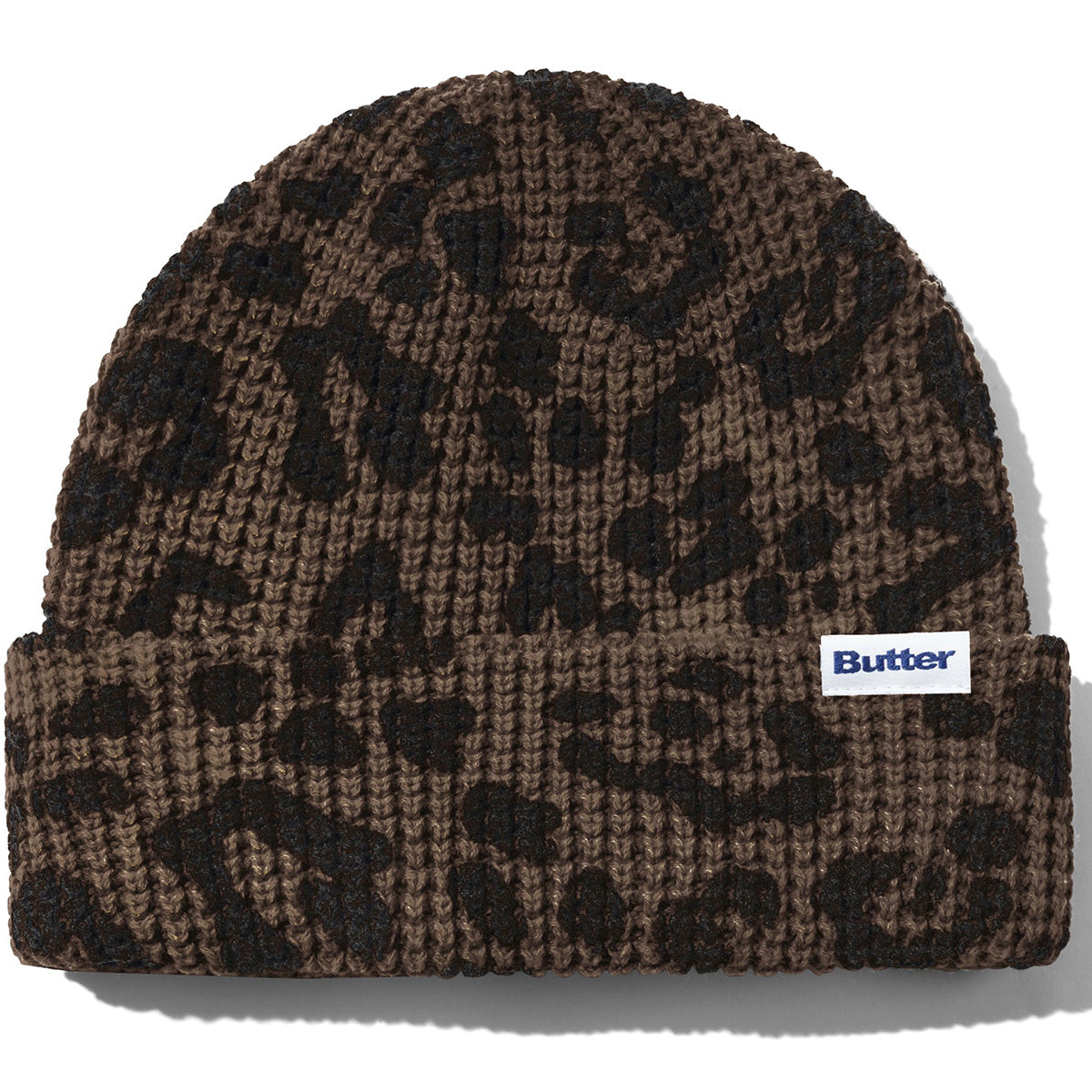 Butter Goods Distress Waffle Beanie Leopard
