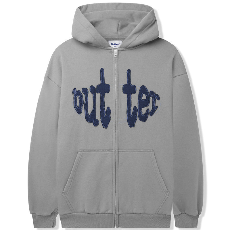 Butter Goods Frenzy Zip-Thru Hoodie Grey