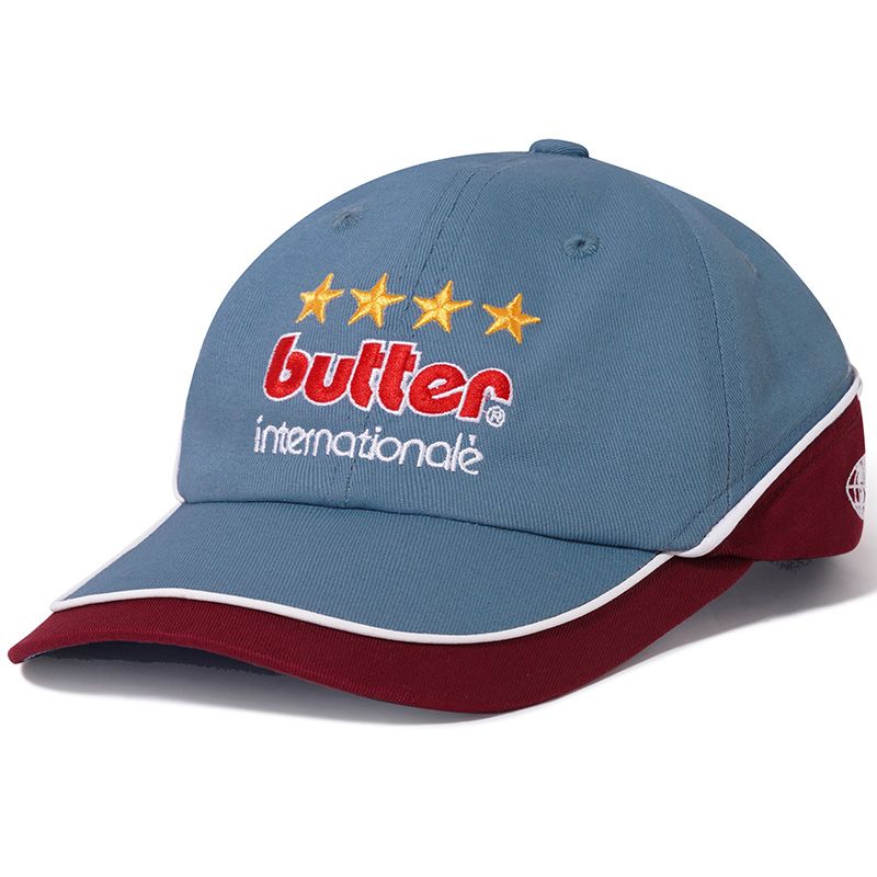 Butter Goods Internationale 6 Panel Cap Slate / Ruby