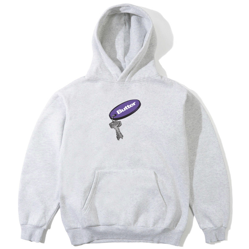 Butter Goods Key Chain Hooded Sweater Ash