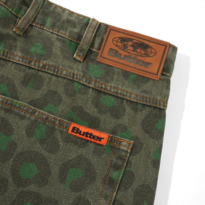 Butter Goods Leopard Denim Jeans Army