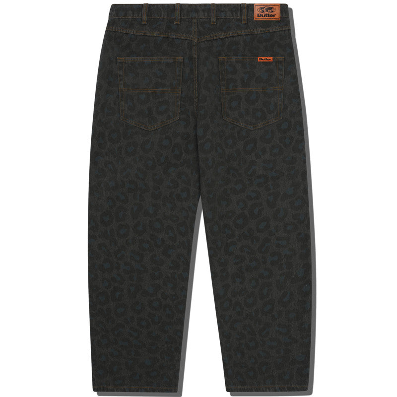 Butter Goods Leopard Denim Jeans Black