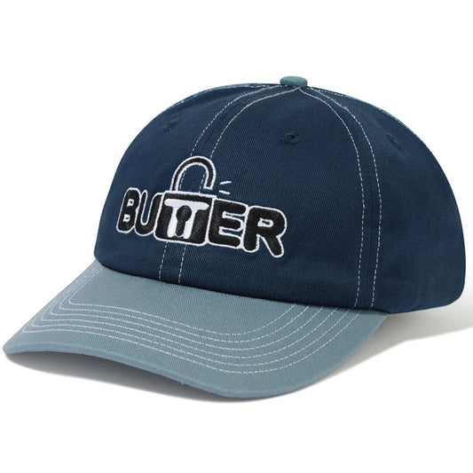 Butter Goods Lock 6 Panel Cap Navy / Ocean