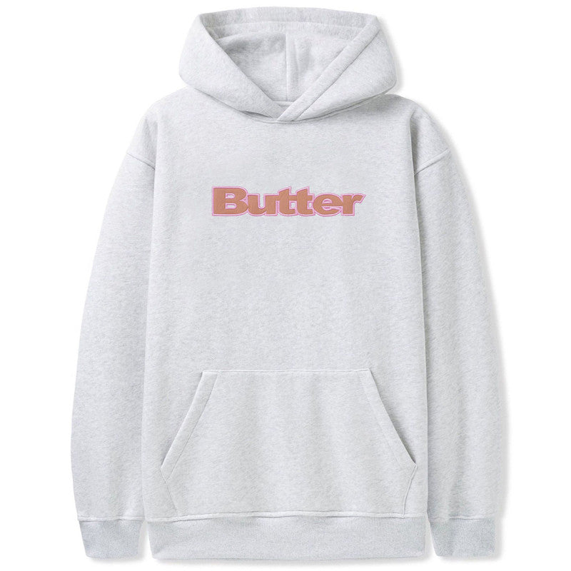 Butter Goods Nylon Logo Applique Hoodie Ash