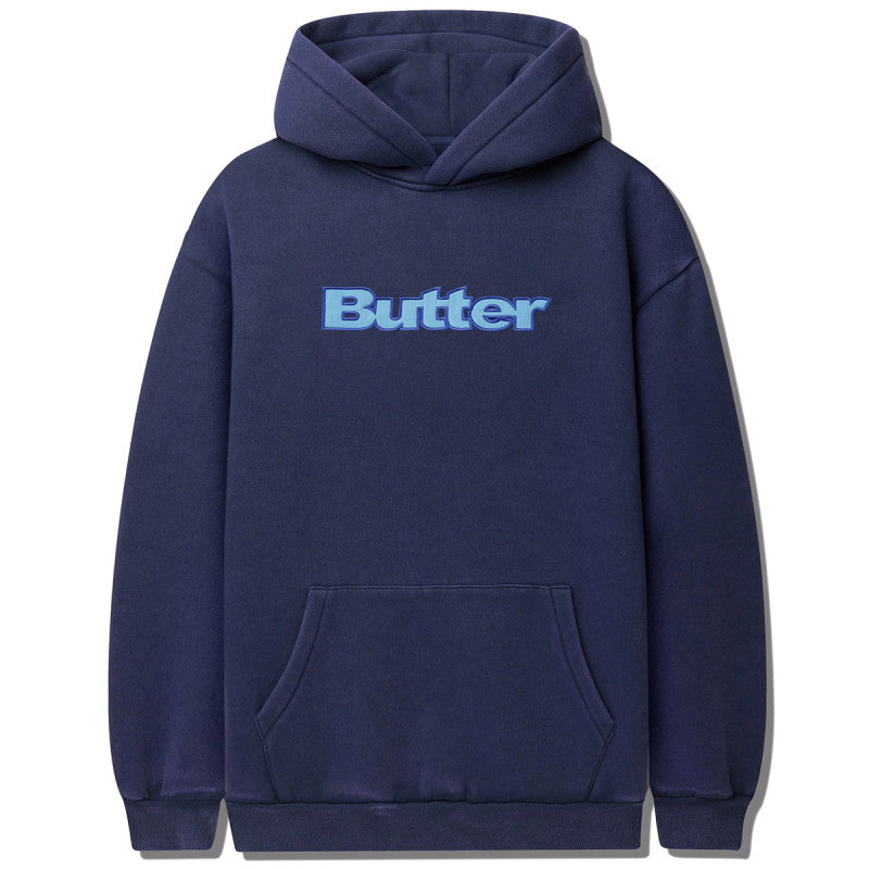 Butter Goods Nylon Logo Applique Hoodie Navy