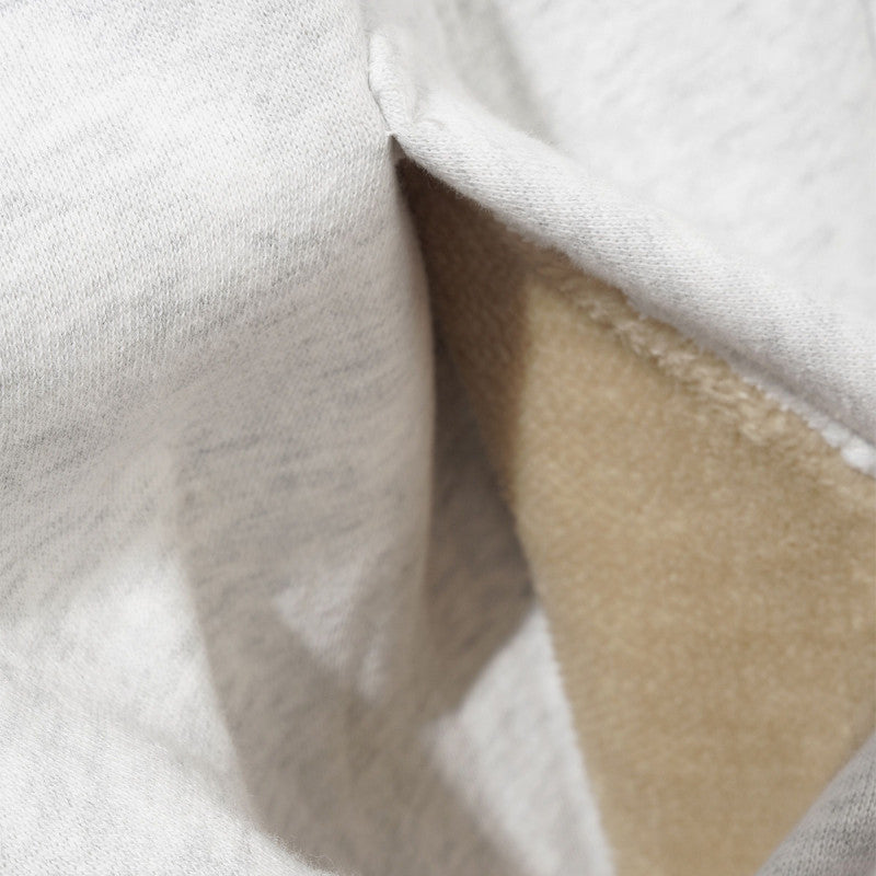 Butter Goods Pile Lined Zip-Thru Hooded Sweater Ash