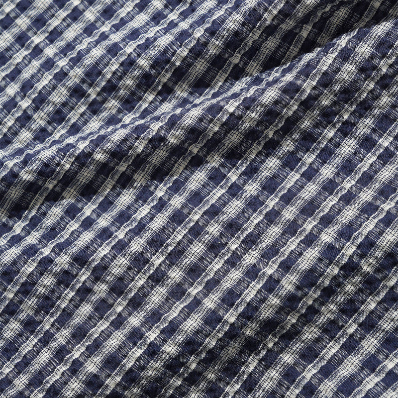 Butter Goods Pleated Shorts Navy Plaid