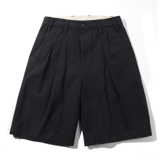 Butter Goods Pleated Shorts Washed Black
