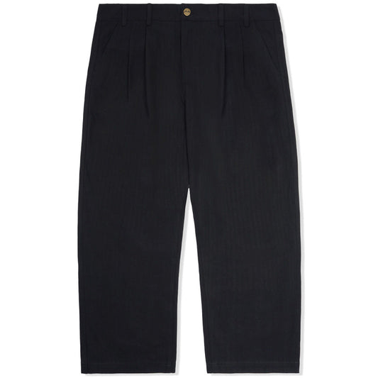 Butter Goods Pleated Trousers Black