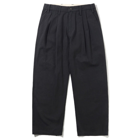 Butter Goods Pleated Trousers Washed Black