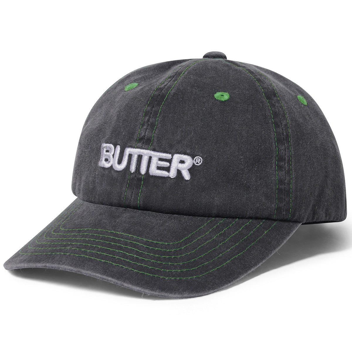 Butter Goods Rounded Logo 6 Panel Cap Black