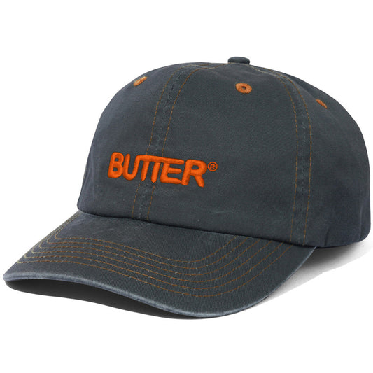 Butter Goods Rounded Logo 6 Panel Cap Black