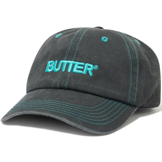 Butter Goods Rounded Logo 6 Panel Cap Black