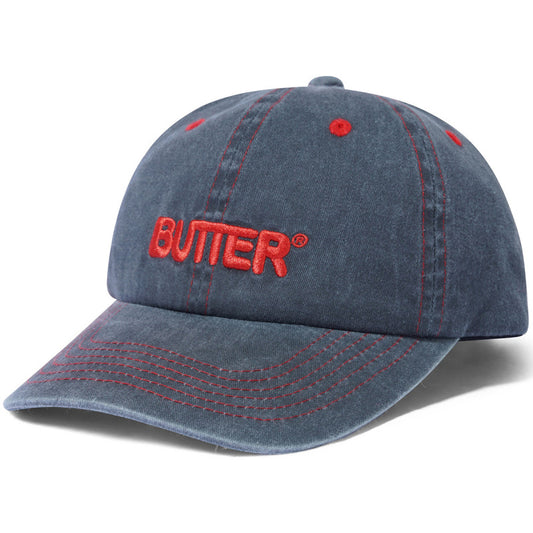 Butter Goods Rounded Logo 6 Panel Cap Charcoal