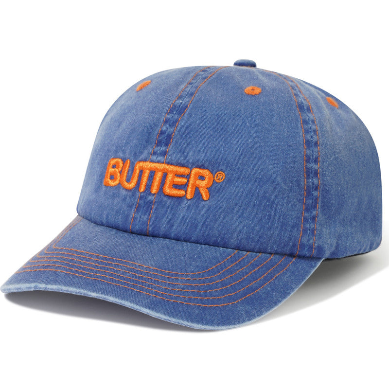 Butter Goods Rounded Logo 6 Panel Cap Cobalt