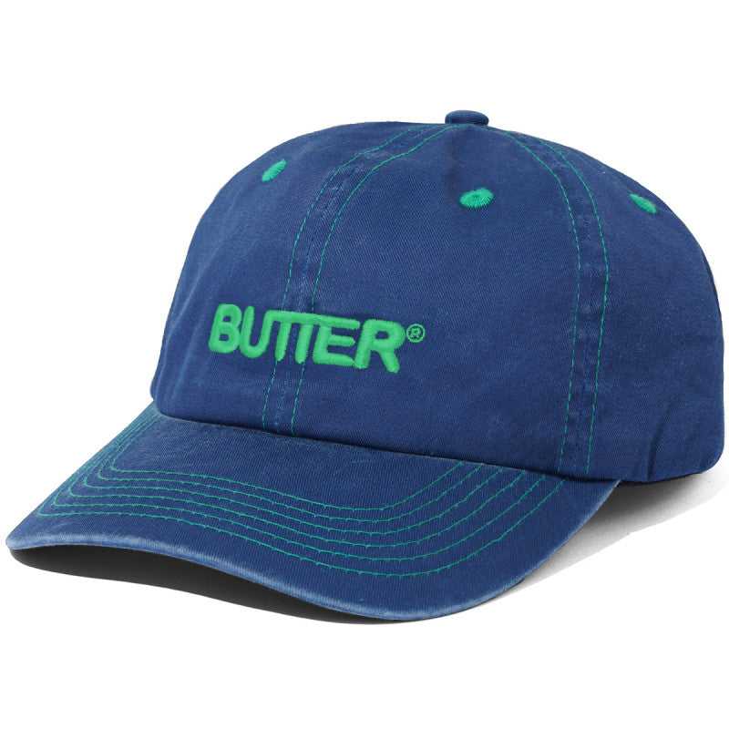 Butter Goods Rounded Logo 6 Panel Cap Navy