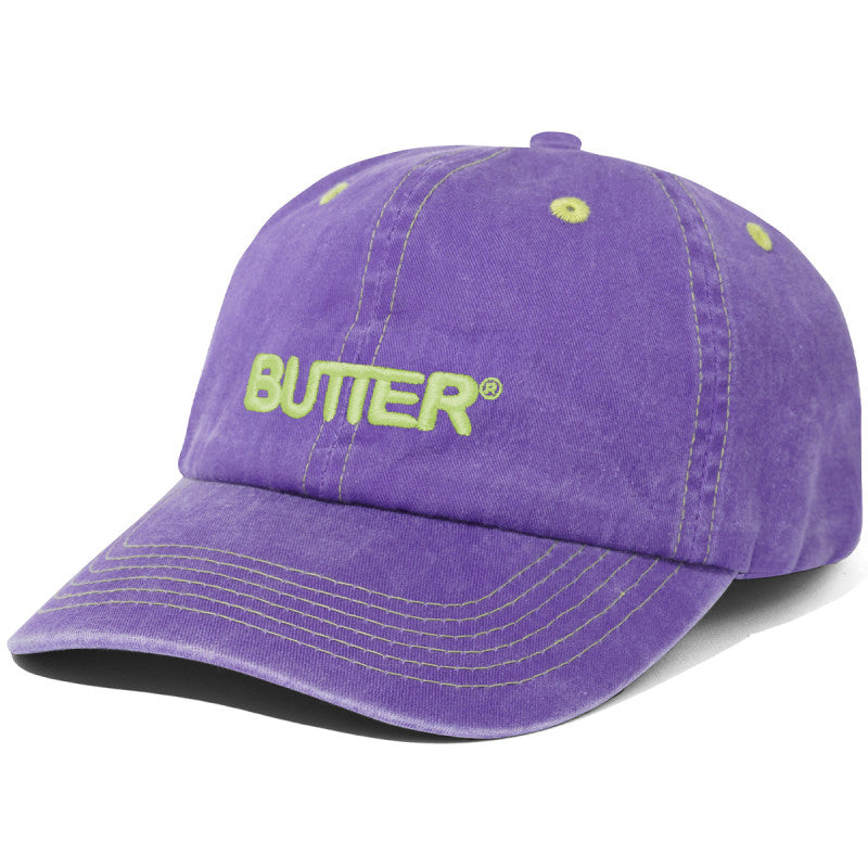 Butter Goods Rounded Logo 6 Panel Cap Purple