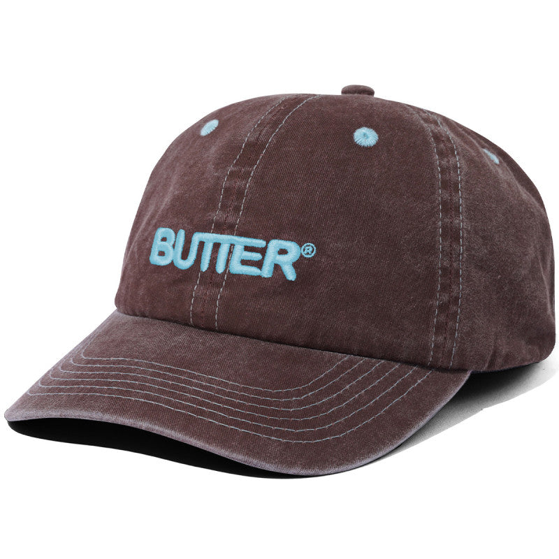 Butter Goods Rounded Logo 6 Panel Cap Redwood