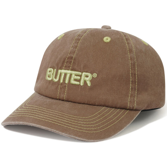 Butter Goods Rounded Logo 6 Panel Cap Sandalwood