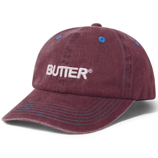 Butter Goods Rounded Logo 6 Panel Cap Sangria