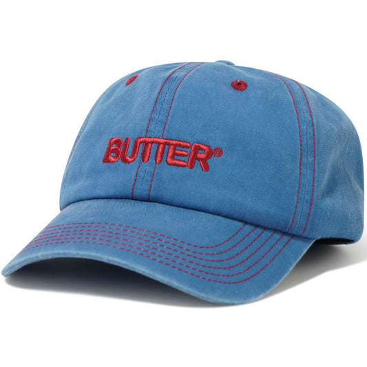 Butter Goods Rounded Logo 6 Panel Cap Sky Blue