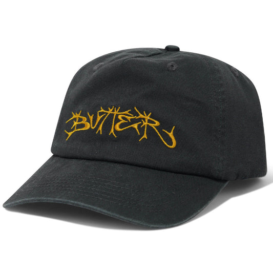 Butter Goods Scrawling 5 Panel Cap Washed Black